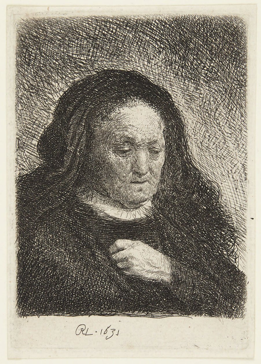 Busto da mãe de Rembrandt de Rembrandt van Rijn