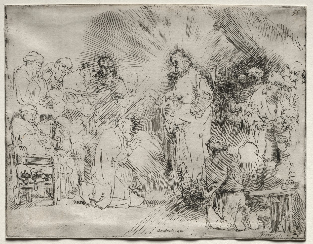 Cristo Aparecendo aos Apóstolos, 1656. de Rembrandt van Rijn