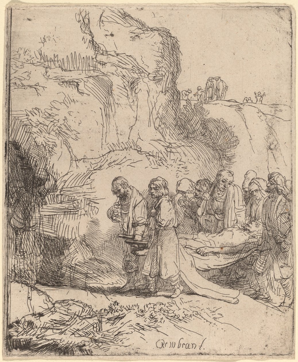 Cristo levado ao túmulo de Rembrandt van Rijn