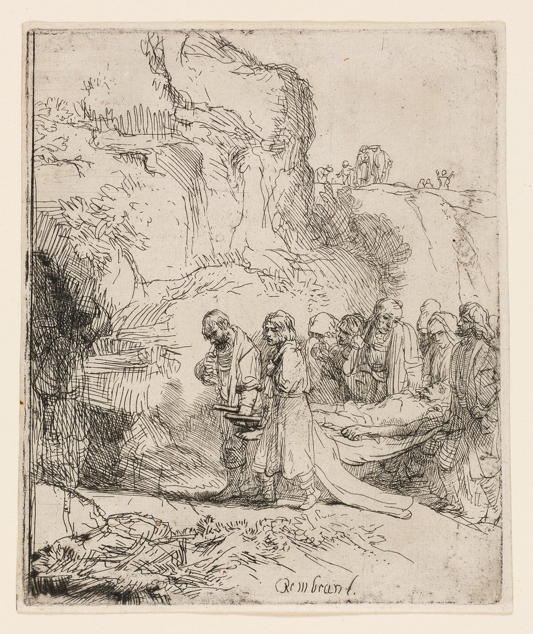 Cristo levado ao túmulo de Rembrandt van Rijn