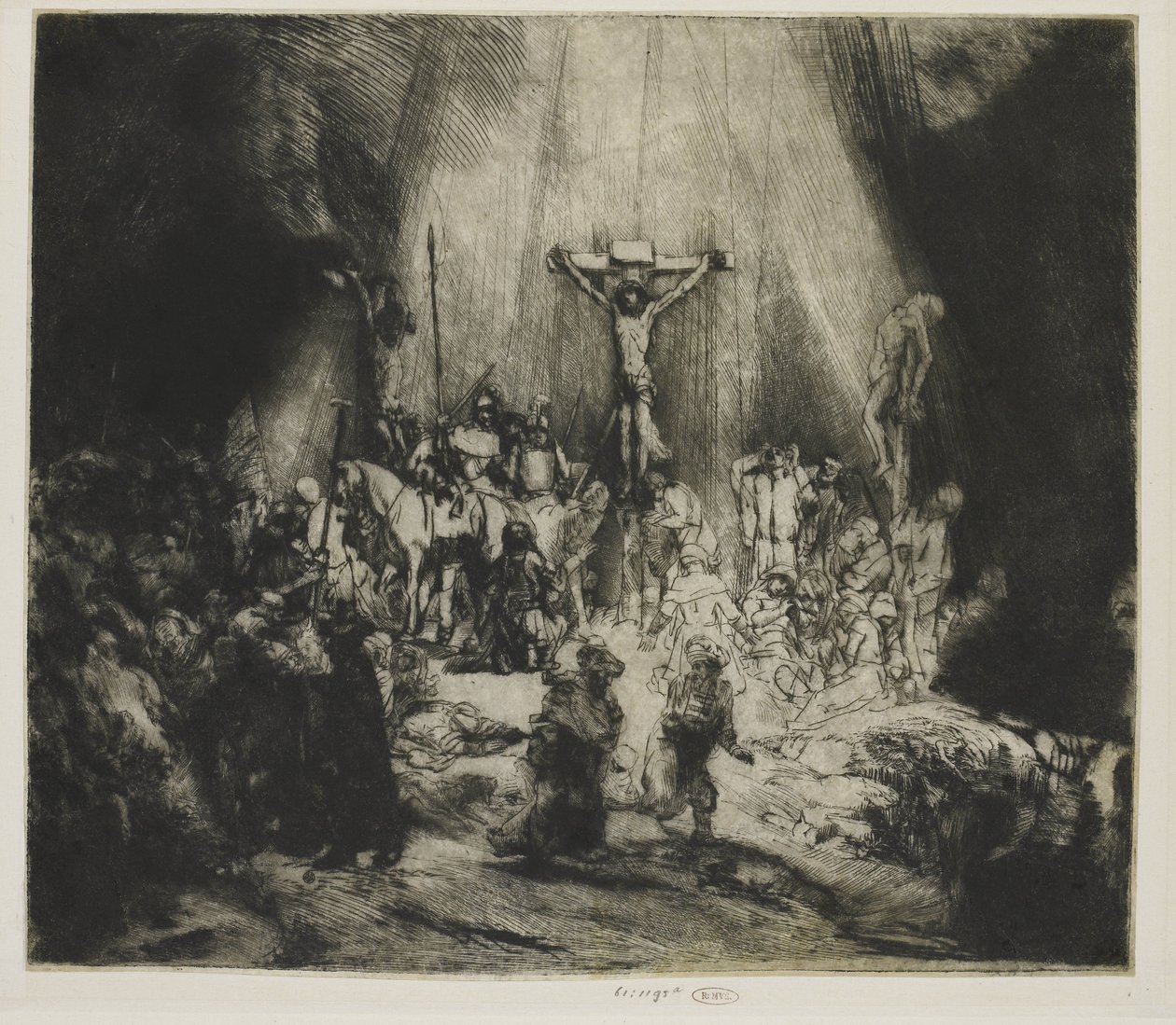 Cristo Crucificado entre os dois ladrões: "As Três Cruzes de Rembrandt van Rijn