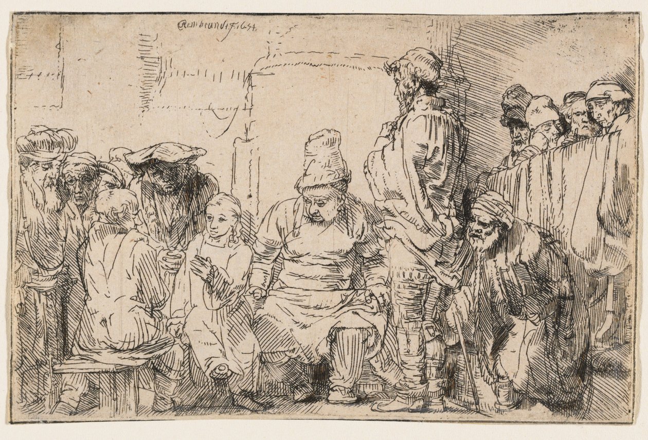 Cristo a debater com os doutores de Rembrandt van Rijn