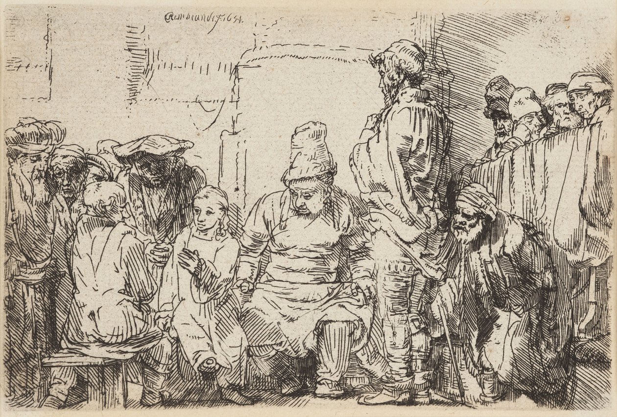 Cristo a debater com os doutores de Rembrandt van Rijn