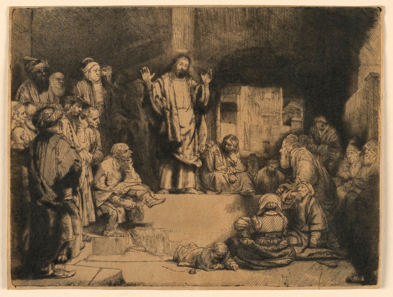 Cristo Pregando ("La Petite Tomb") de Rembrandt van Rijn