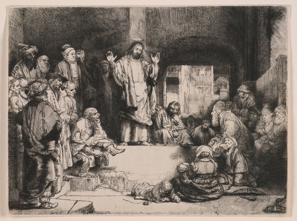 Christ Preaching (O Pequeno Túmulo) de Rembrandt van Rijn