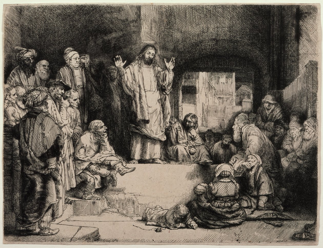 Christ Preaching (O Pequeno Túmulo) de Rembrandt van Rijn