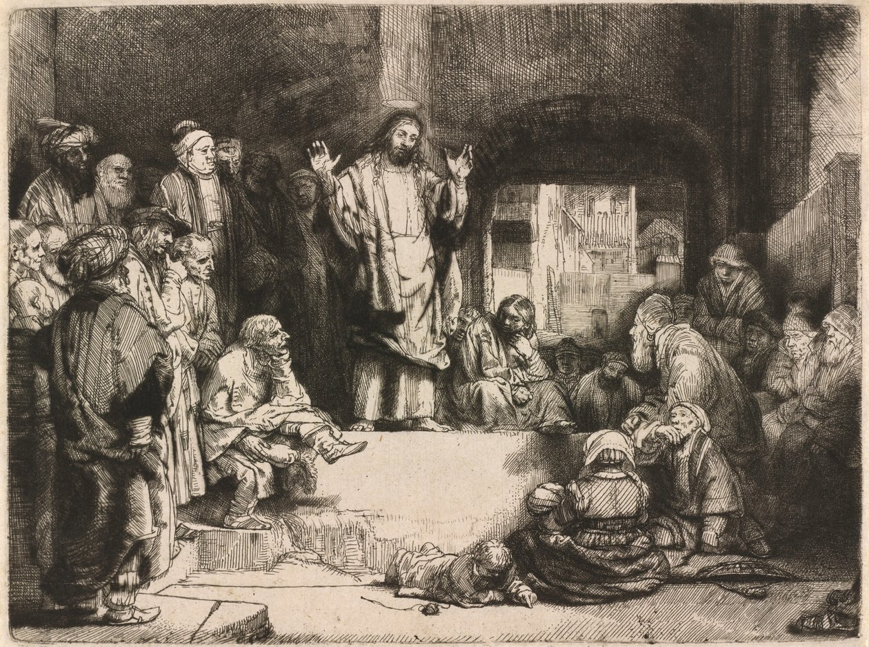 Christ Preaching (O Pequeno Túmulo) de Rembrandt van Rijn