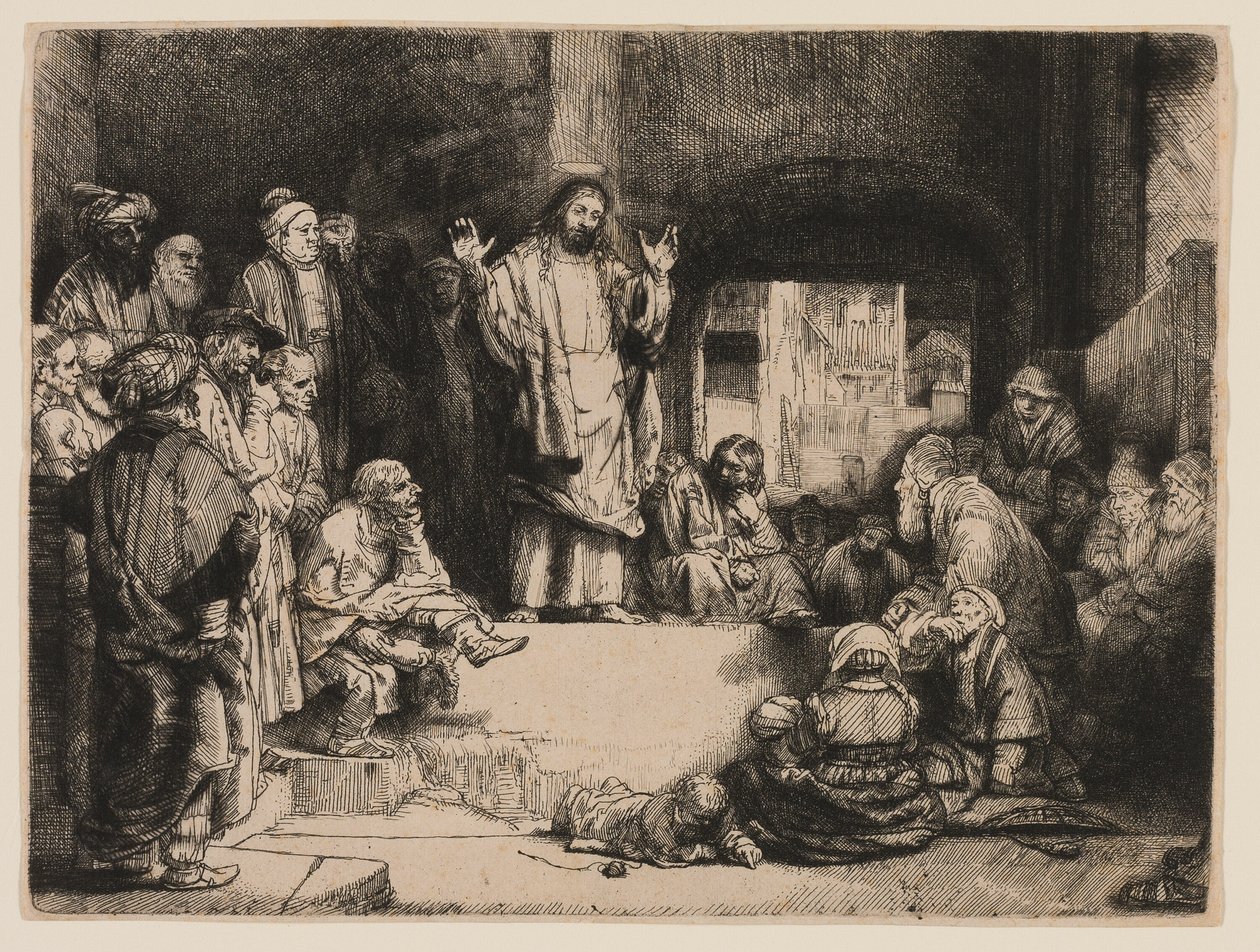 Cristo pregando de Rembrandt van Rijn