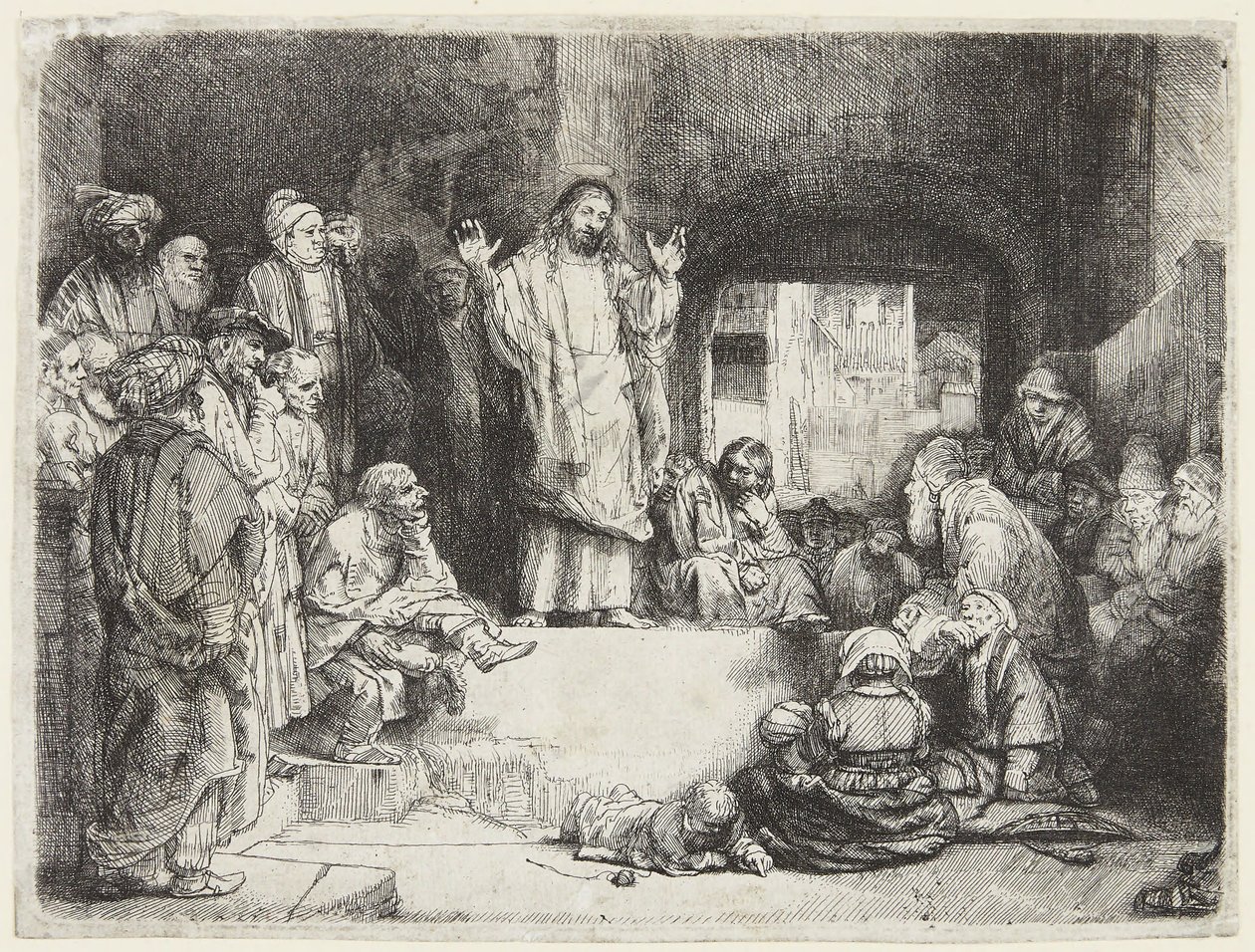 Cristo a pregar de Rembrandt van Rijn