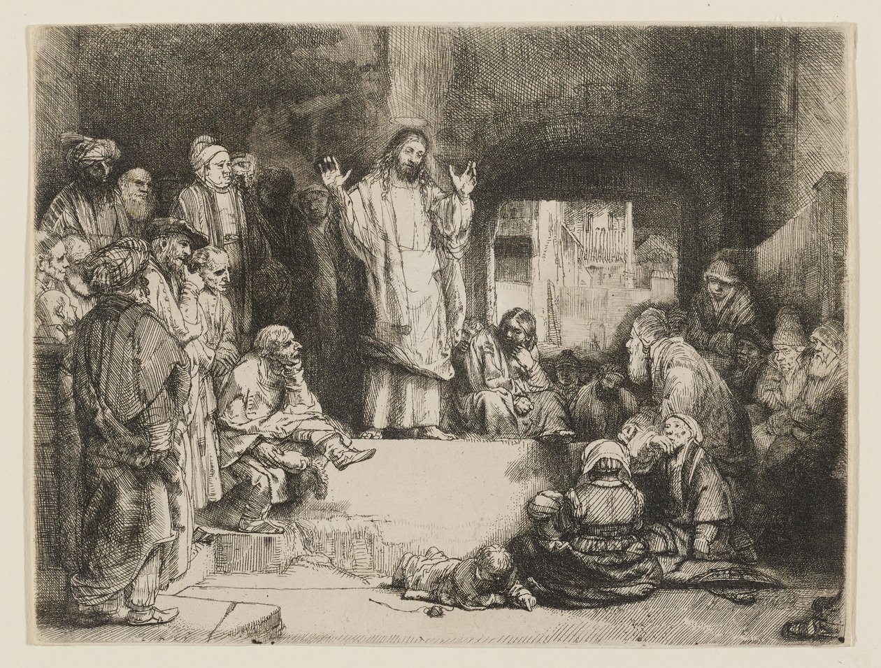 Cristo a pregar de Rembrandt van Rijn