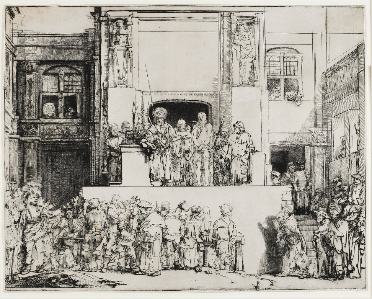 Cristo apresentado ao povo (Ecce Homo), 1655 de Rembrandt van Rijn