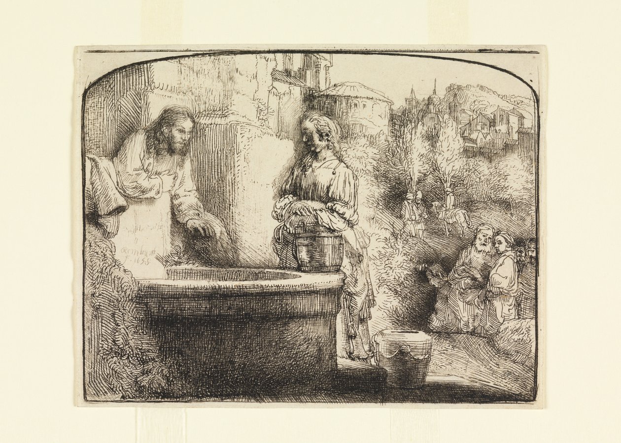 Cristo e a Mulher de Samaria de Rembrandt van Rijn