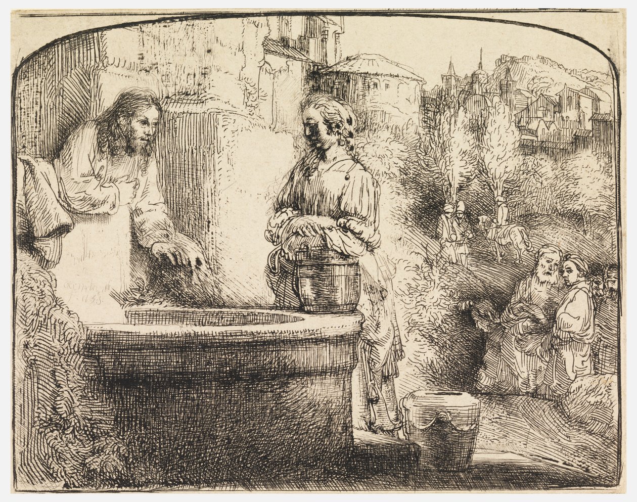 Cristo e a Mulher de Samaria de Rembrandt van Rijn
