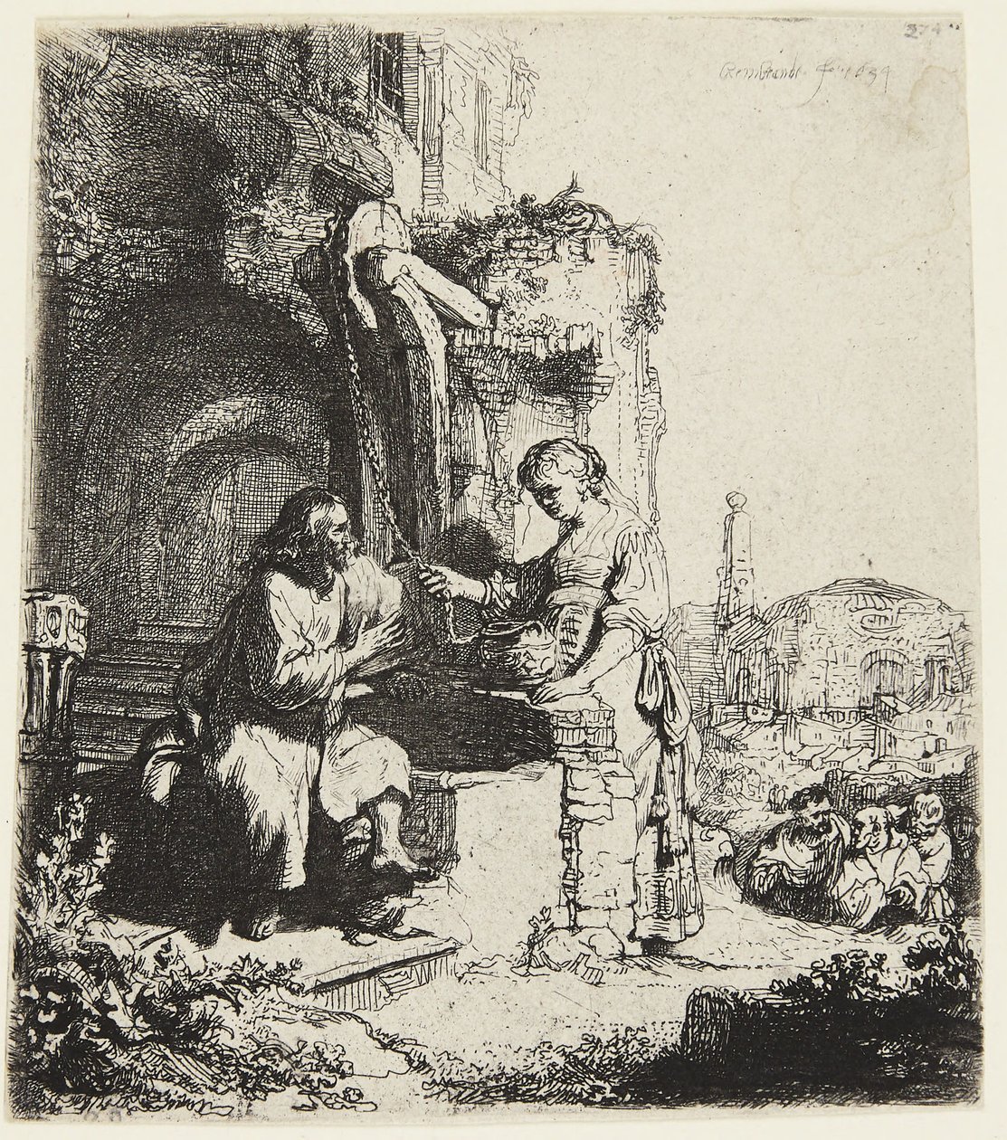 Cristo e a Mulher da Samaria de Rembrandt van Rijn