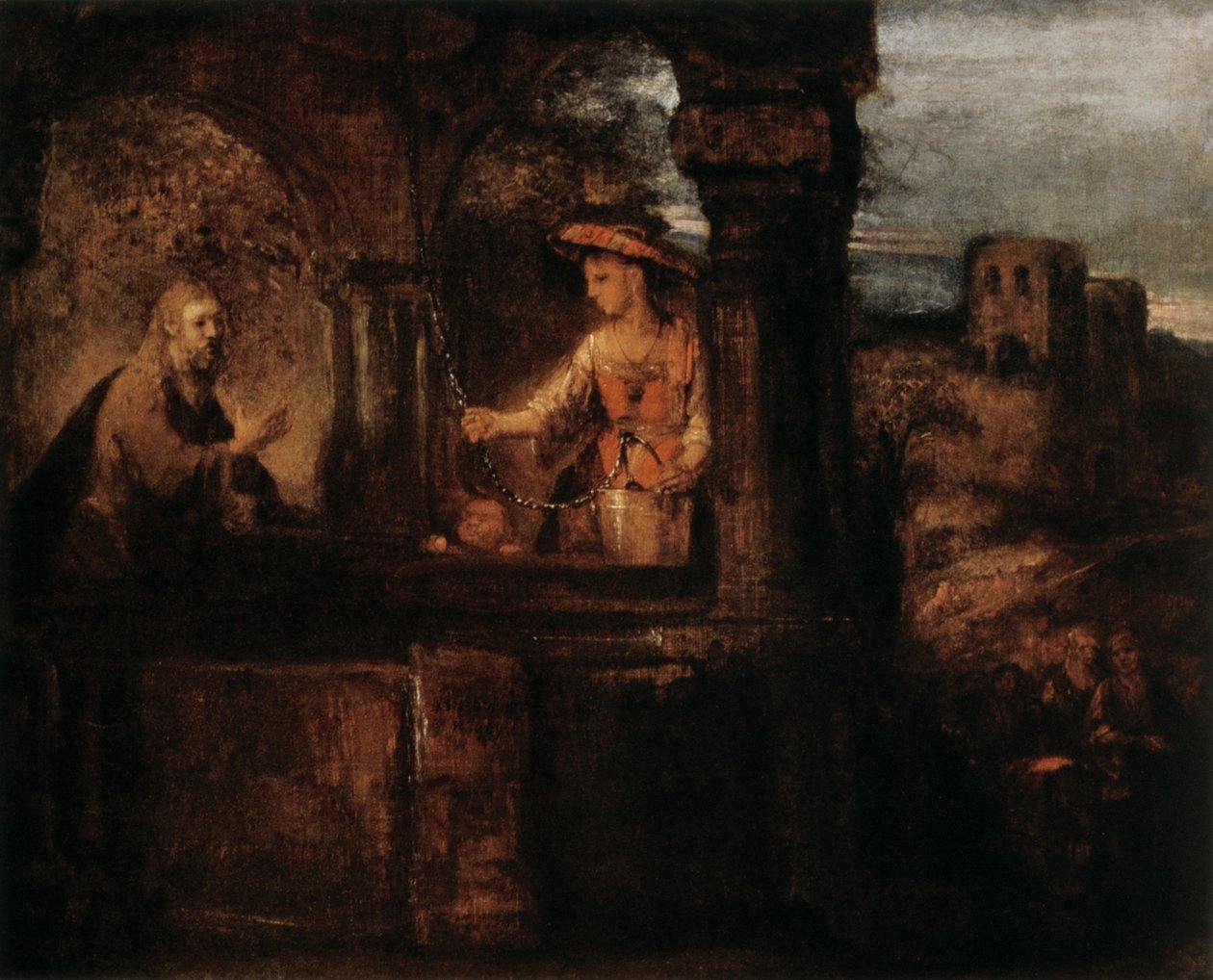 Cristo e a mulher de Samaria, 1659. de Rembrandt van Rijn