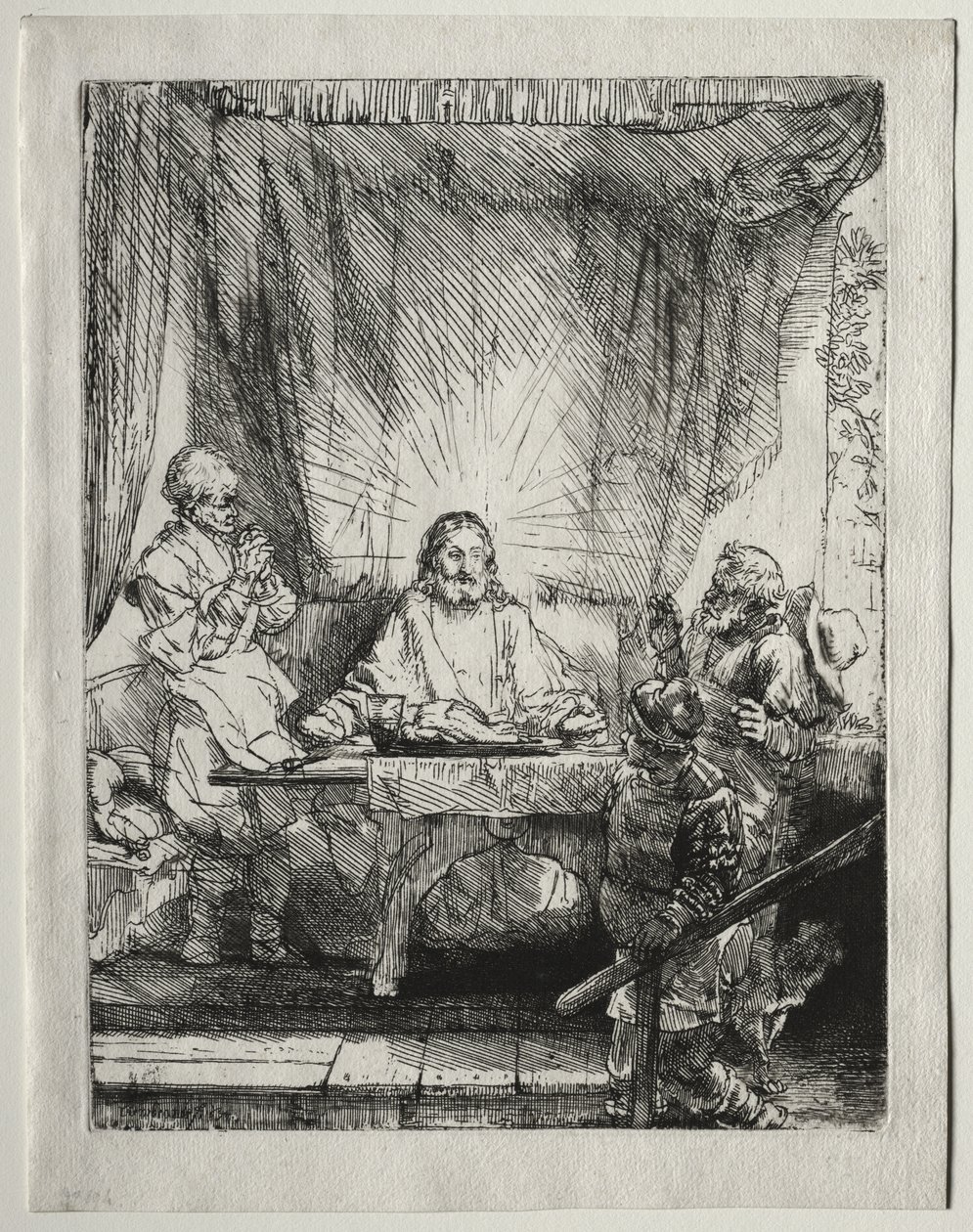 Cristo em Emaús: A imagem ampliada de Rembrandt van Rijn