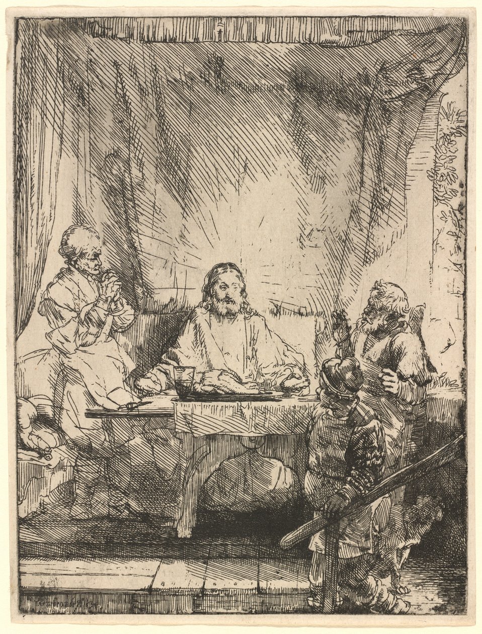 Christ at Emmaus: the Larger Plate de Rembrandt van Rijn