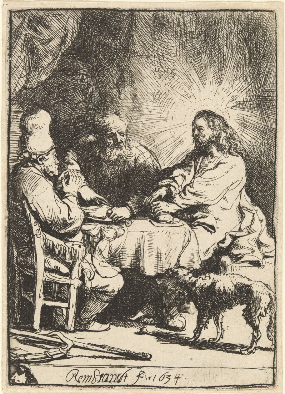 Cristo em Emaús: o Prato Menor de Rembrandt van Rijn