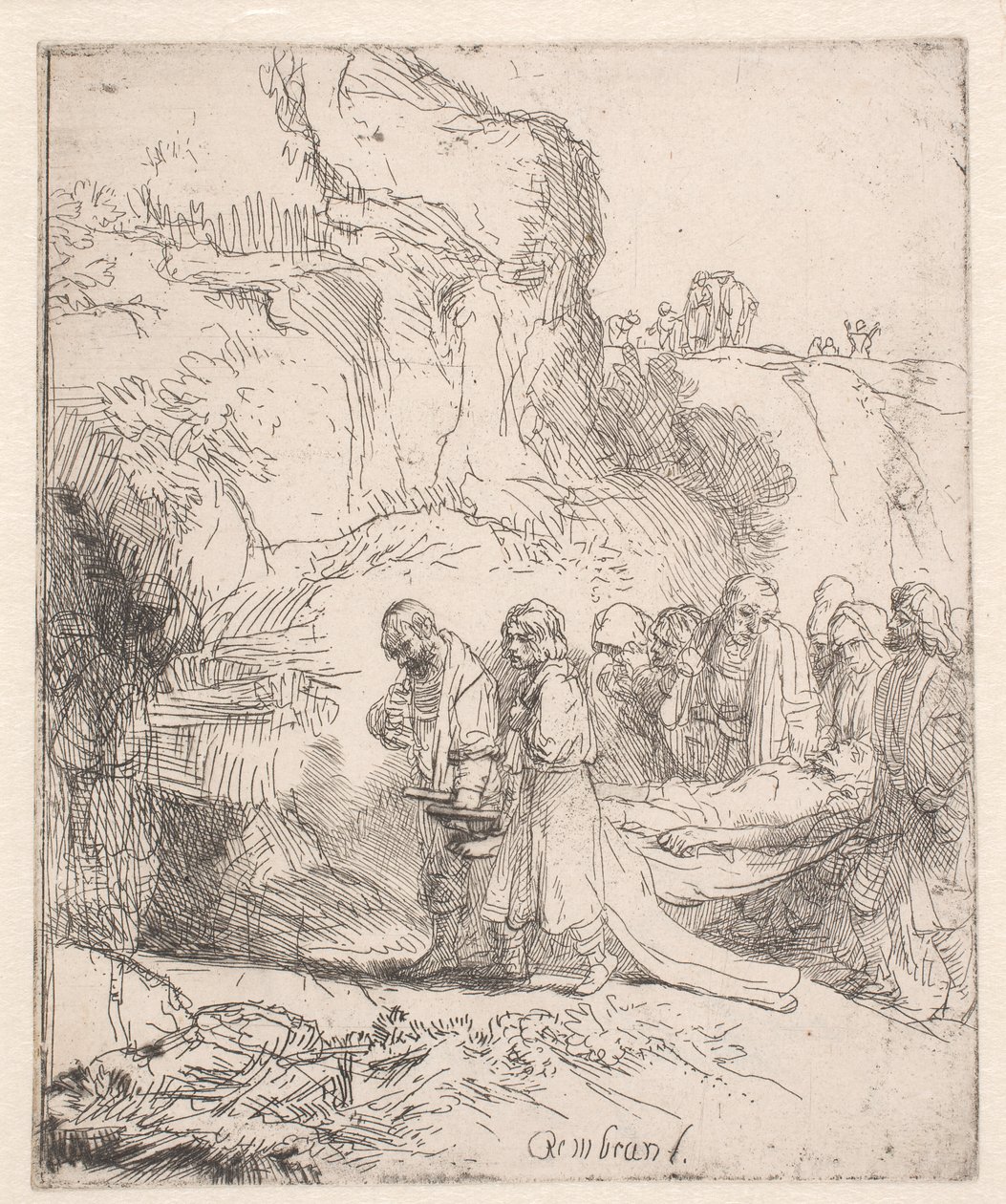 Cristo foi levado para o túmulo de Rembrandt van Rijn