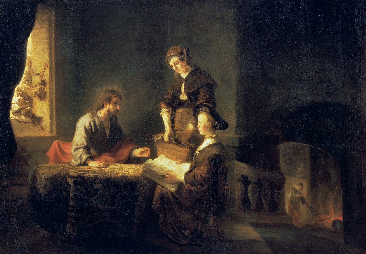Cristo na casa de Marta e Maria de Rembrandt van Rijn