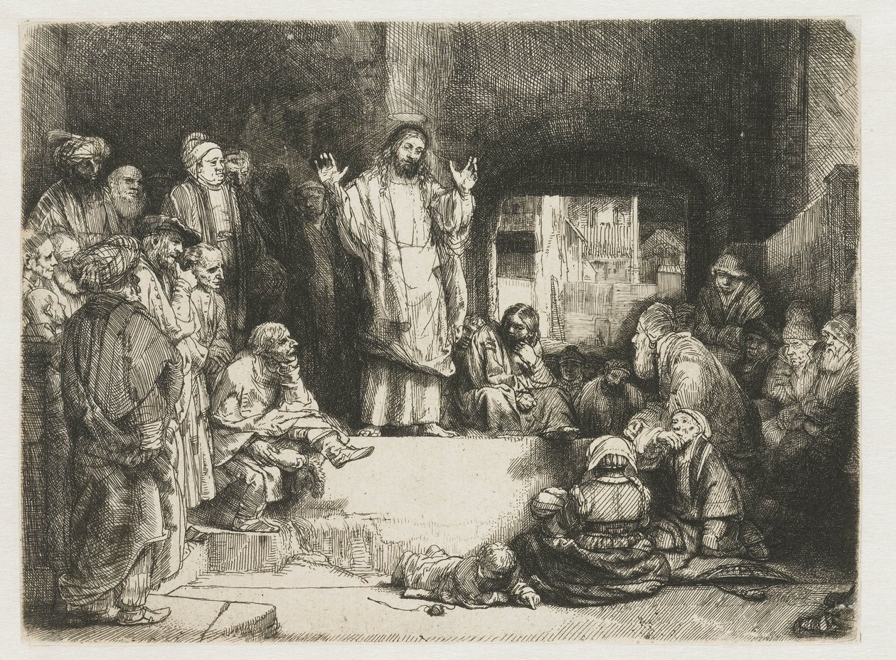 Cristo a pregar («O Pequeno Túmulo») de Rembrandt van Rijn