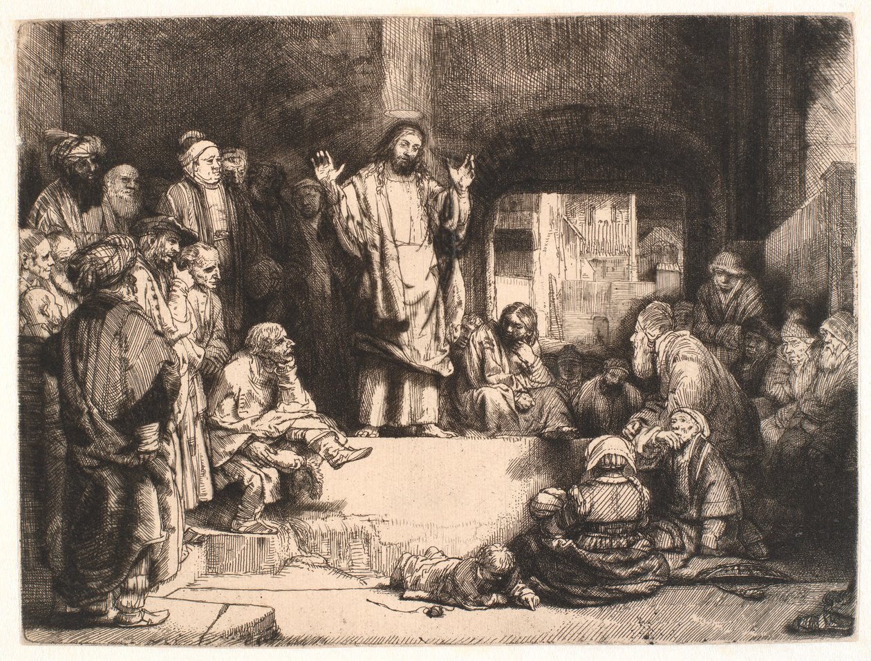 Cristo pregando ("La petite tombe") de Rembrandt van Rijn