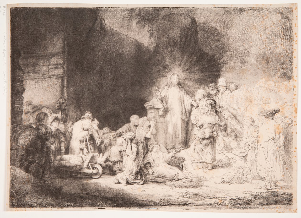 Cristo rodeado de doentes, a acolher as criancinhas (a «Gravura dos Cem Gulden») de Rembrandt van Rijn