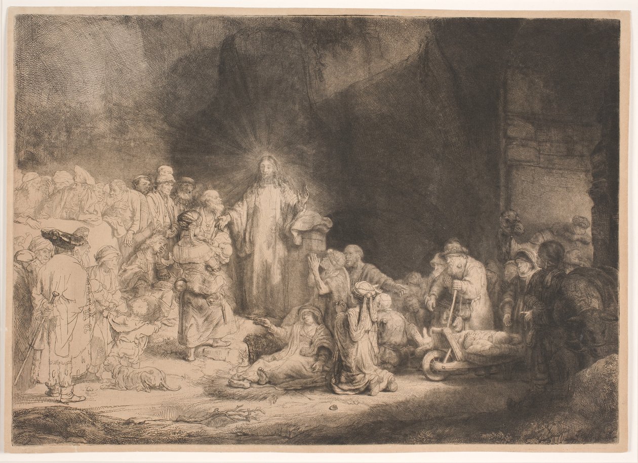 Cristo rodeado de doentes, a acolher as criancinhas (a «Gravura dos Cem Gulden») de Rembrandt van Rijn