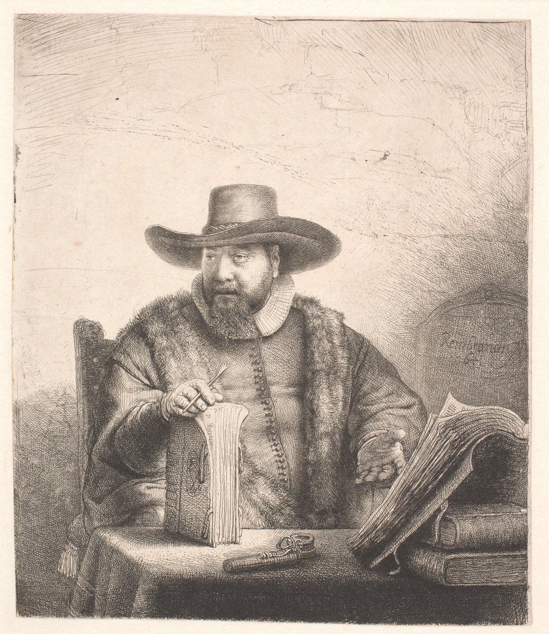 Cornelis Claesz Anslo, pregador menonita de Rembrandt van Rijn