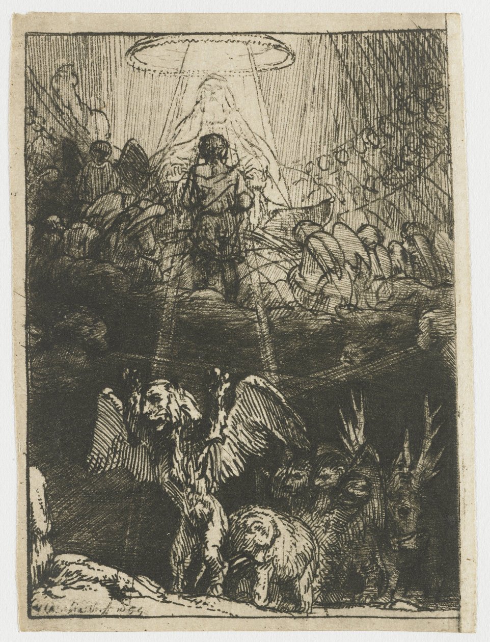 A visão de Daniel dos quatro animais de Rembrandt van Rijn