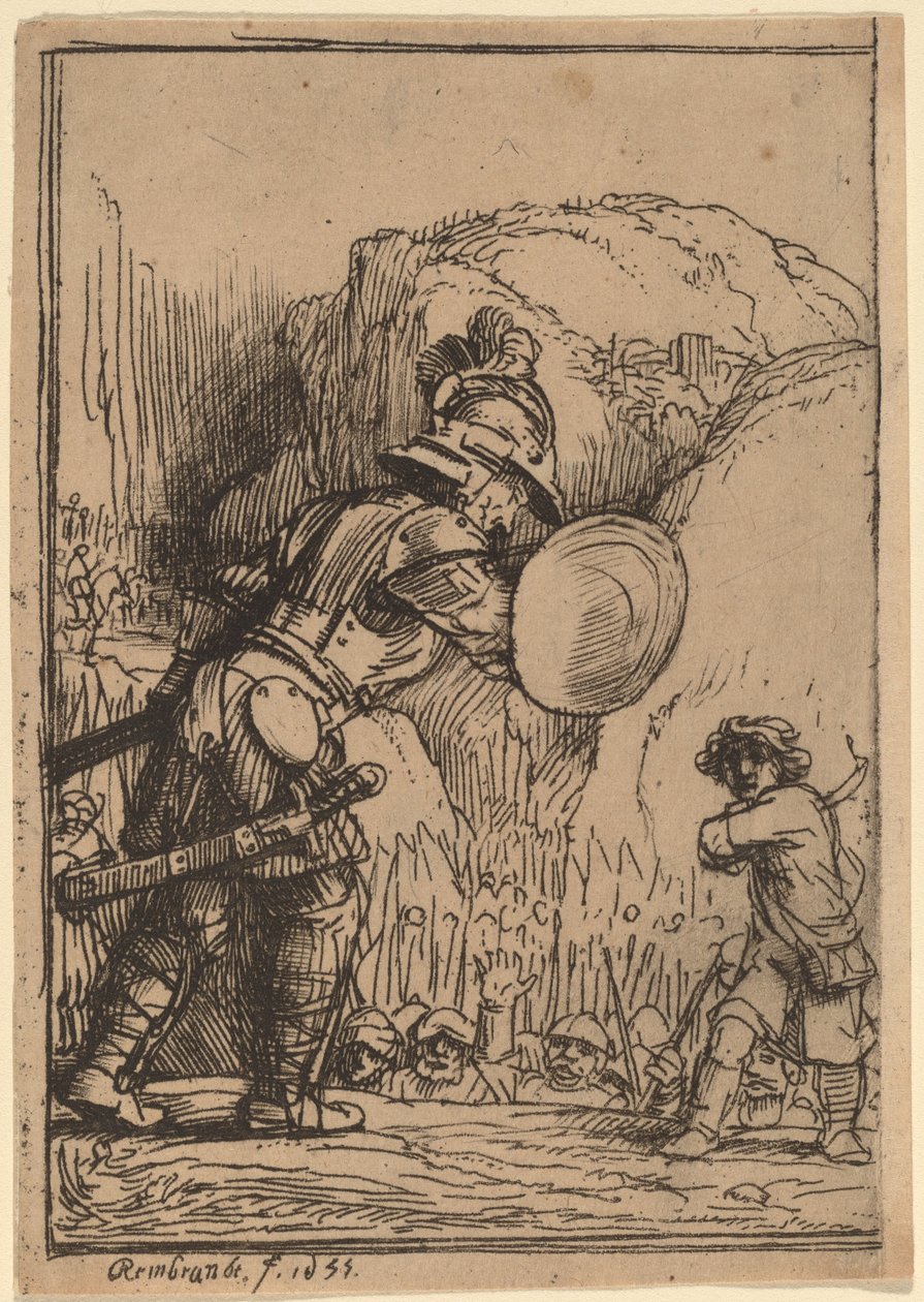 Davi e Golias de Rembrandt van Rijn