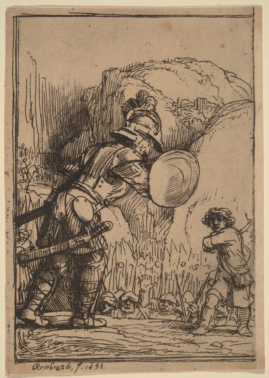 Davi e Golias de Rembrandt van Rijn