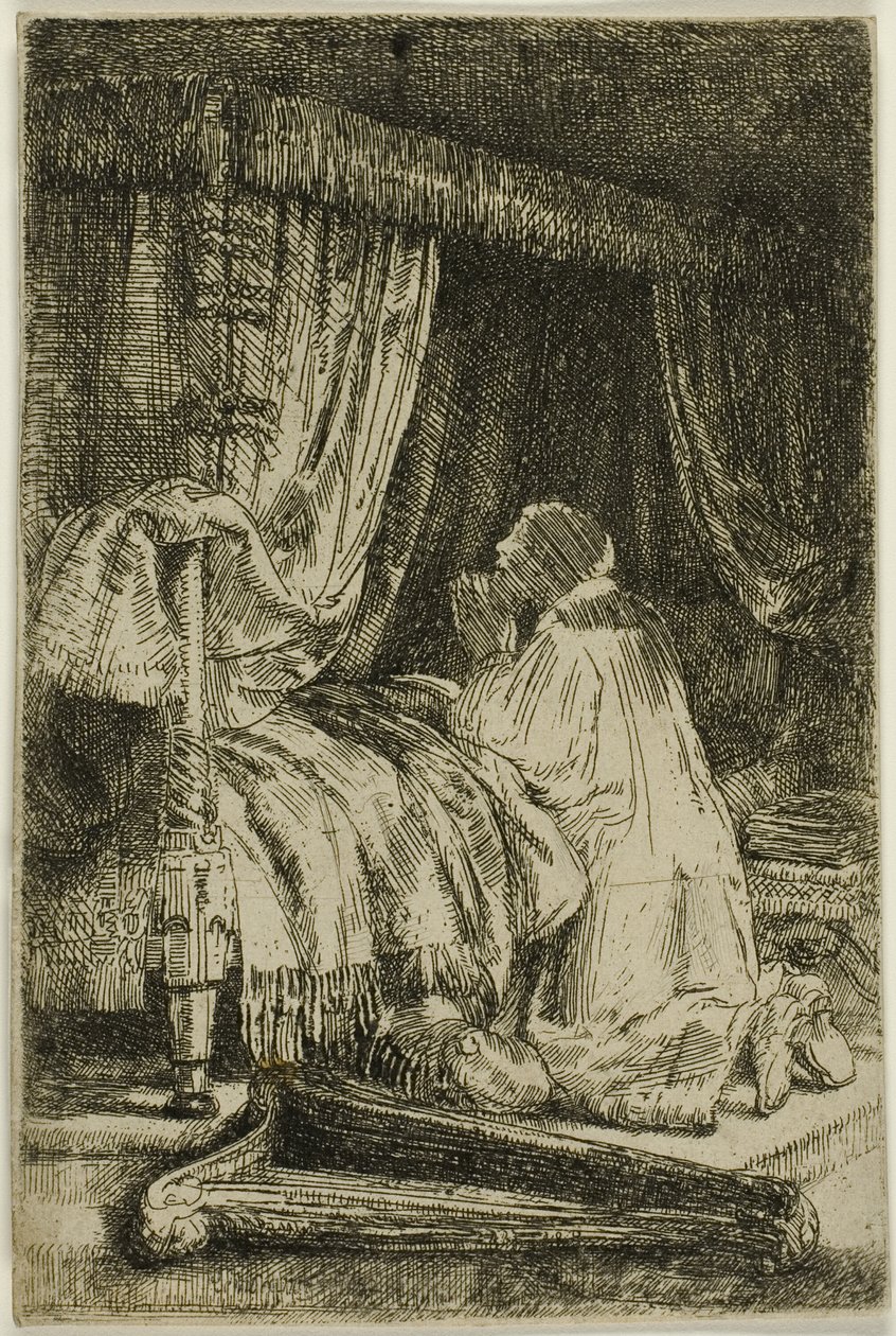 Davi em oração de Rembrandt van Rijn