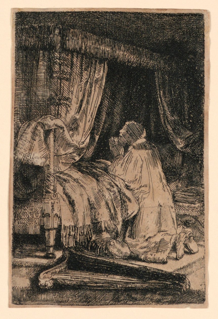 Davi em oração de Rembrandt van Rijn