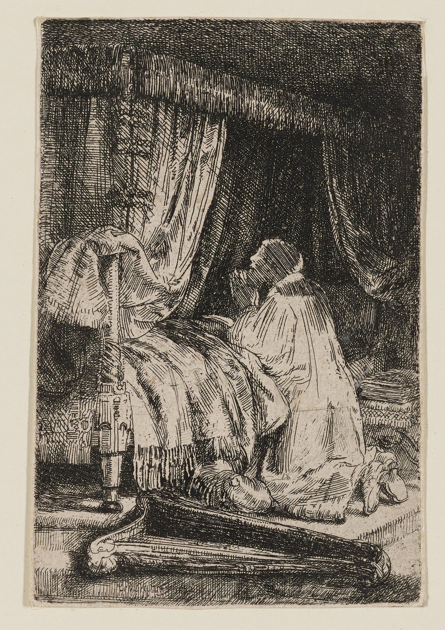 Davi em oração de Rembrandt van Rijn