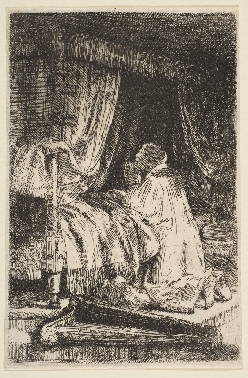 David em oração, 1652. de Rembrandt van Rijn