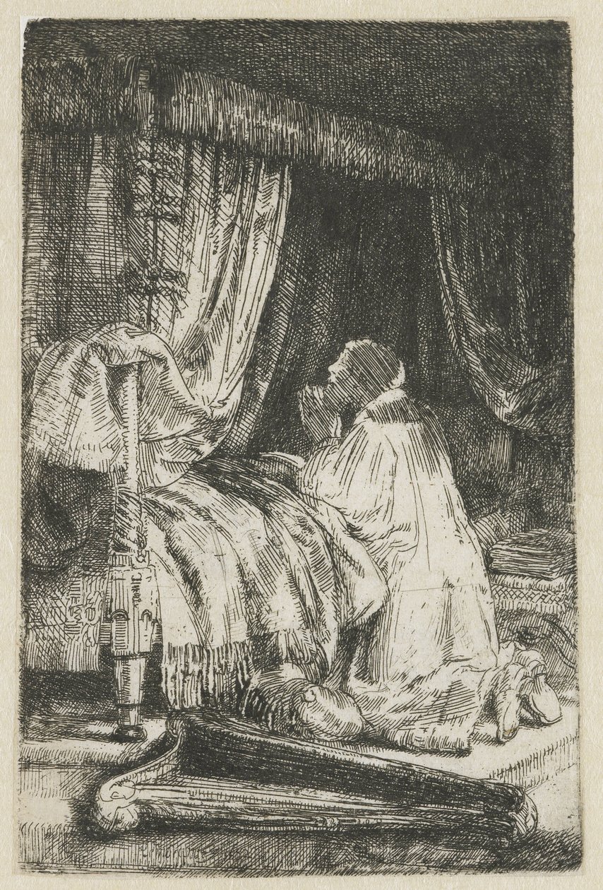 David em oração de Rembrandt van Rijn