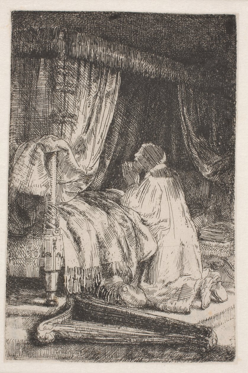 David em oração de Rembrandt van Rijn