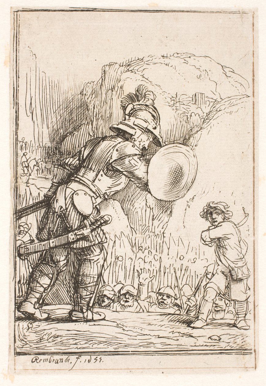 Davi e Golias de Rembrandt van Rijn