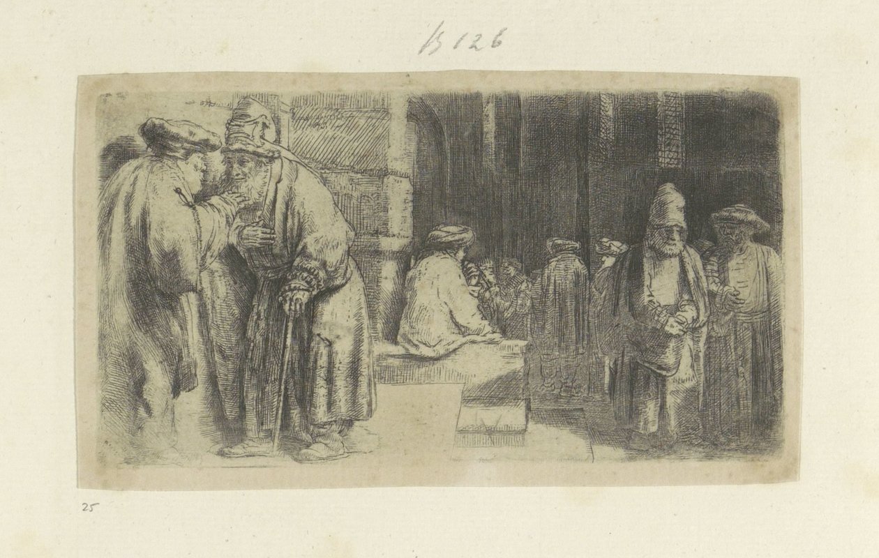De Farizeeers em Tempel Coleção de oitenta e cinco gravuras originais (título da série) de Rembrandt van Rijn