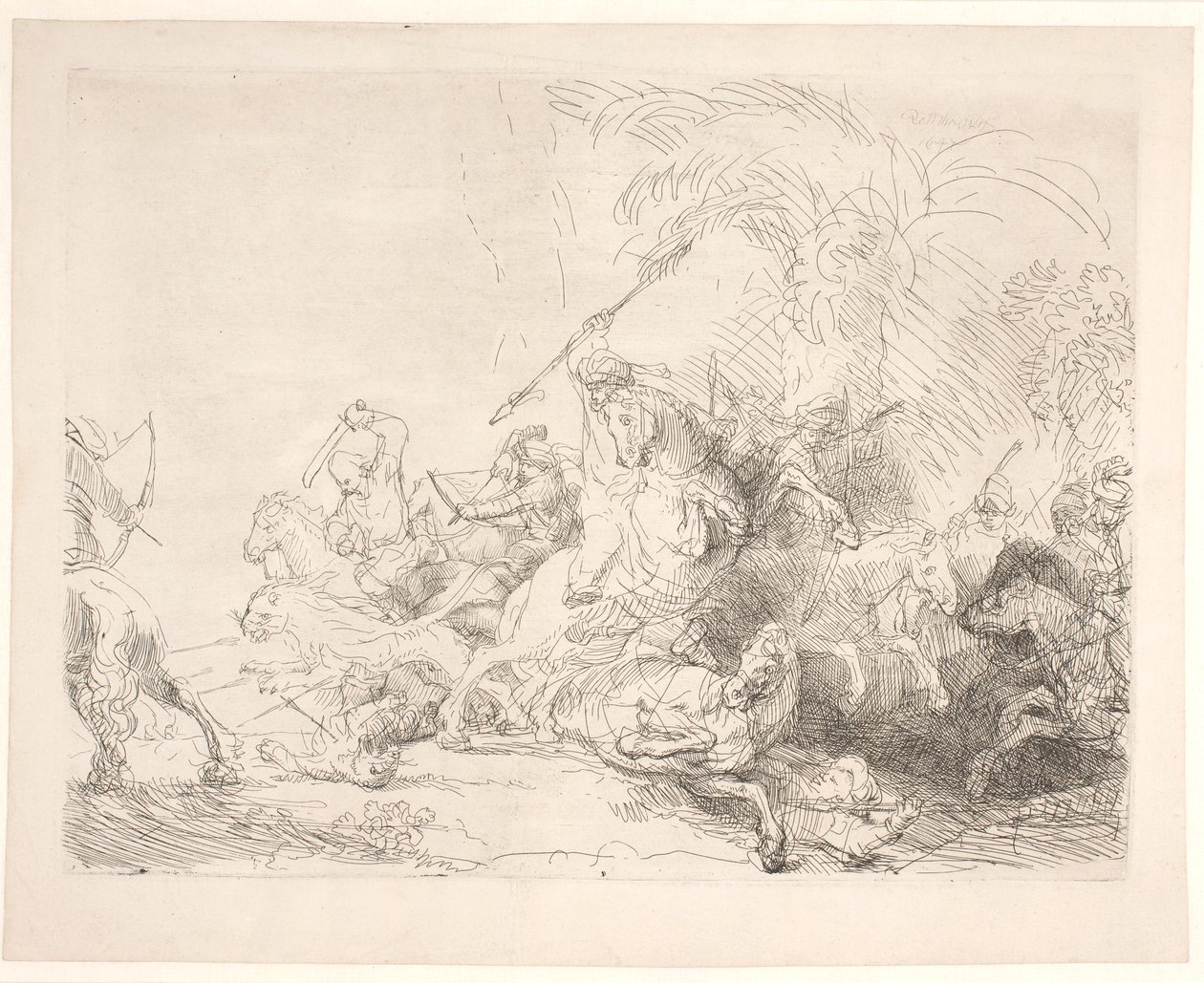 A grande caça ao leão de Rembrandt van Rijn
