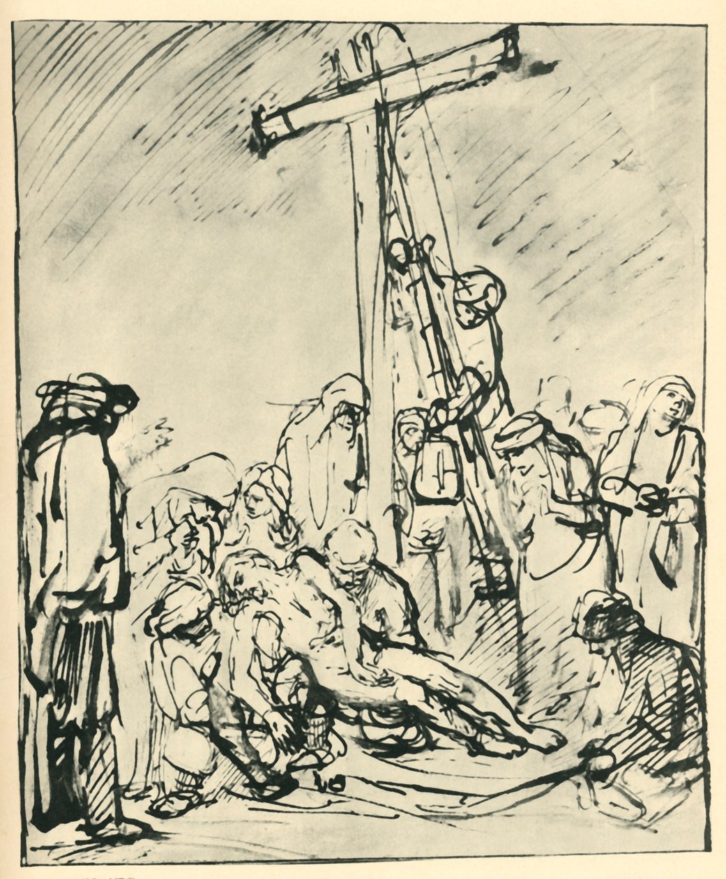 Deposição da Cruz, c1650, 1943. de Rembrandt van Rijn