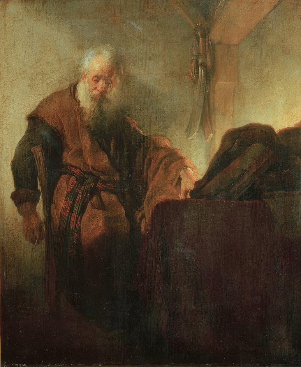 O apóstolo Paulo em reflexão de Rembrandt van Rijn