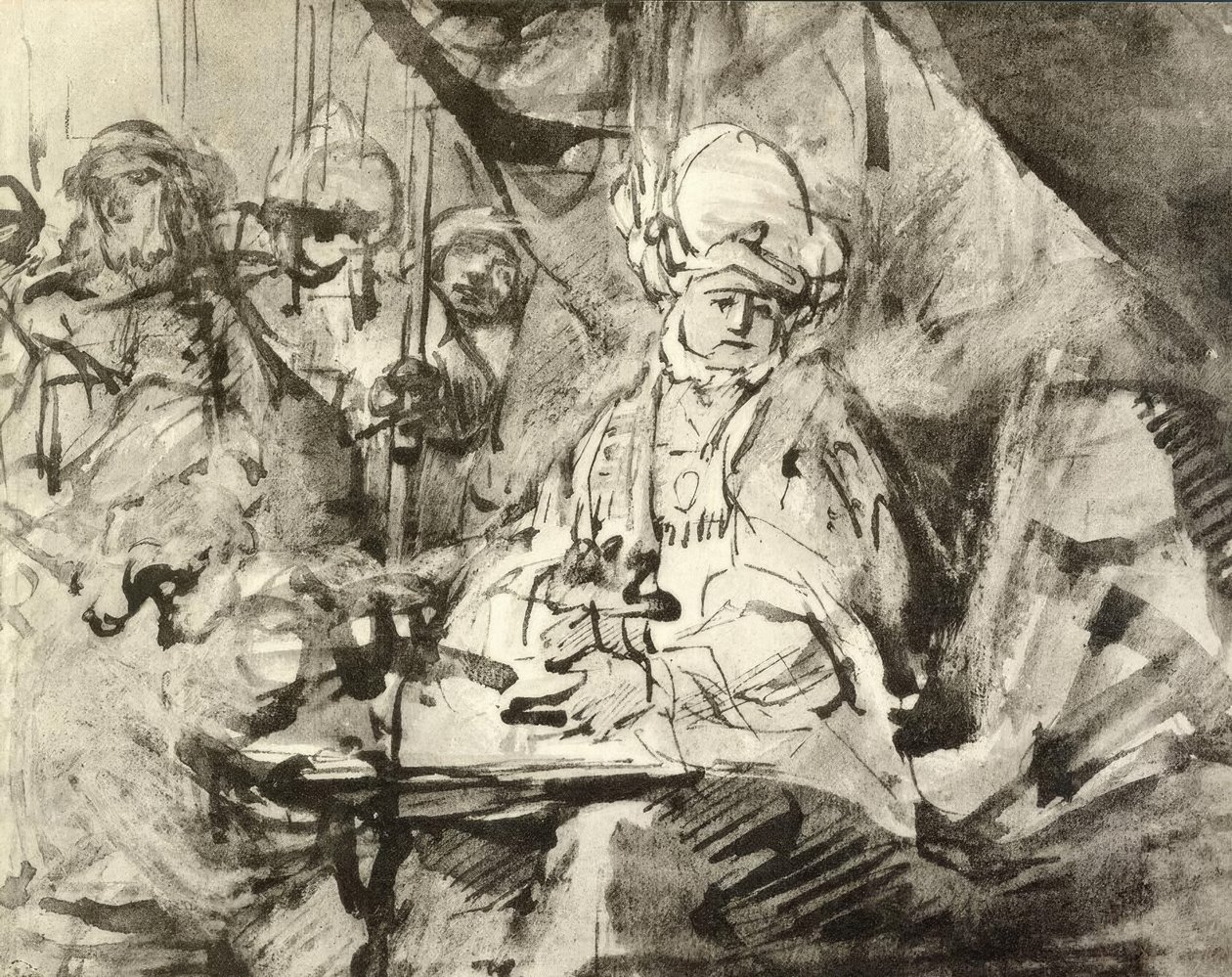 A lavagem das mãos de Pilatos de Rembrandt van Rijn