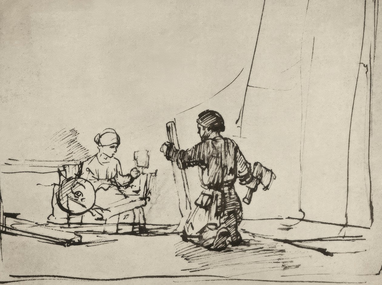 A Sagrada Família na oficina de Rembrandt van Rijn