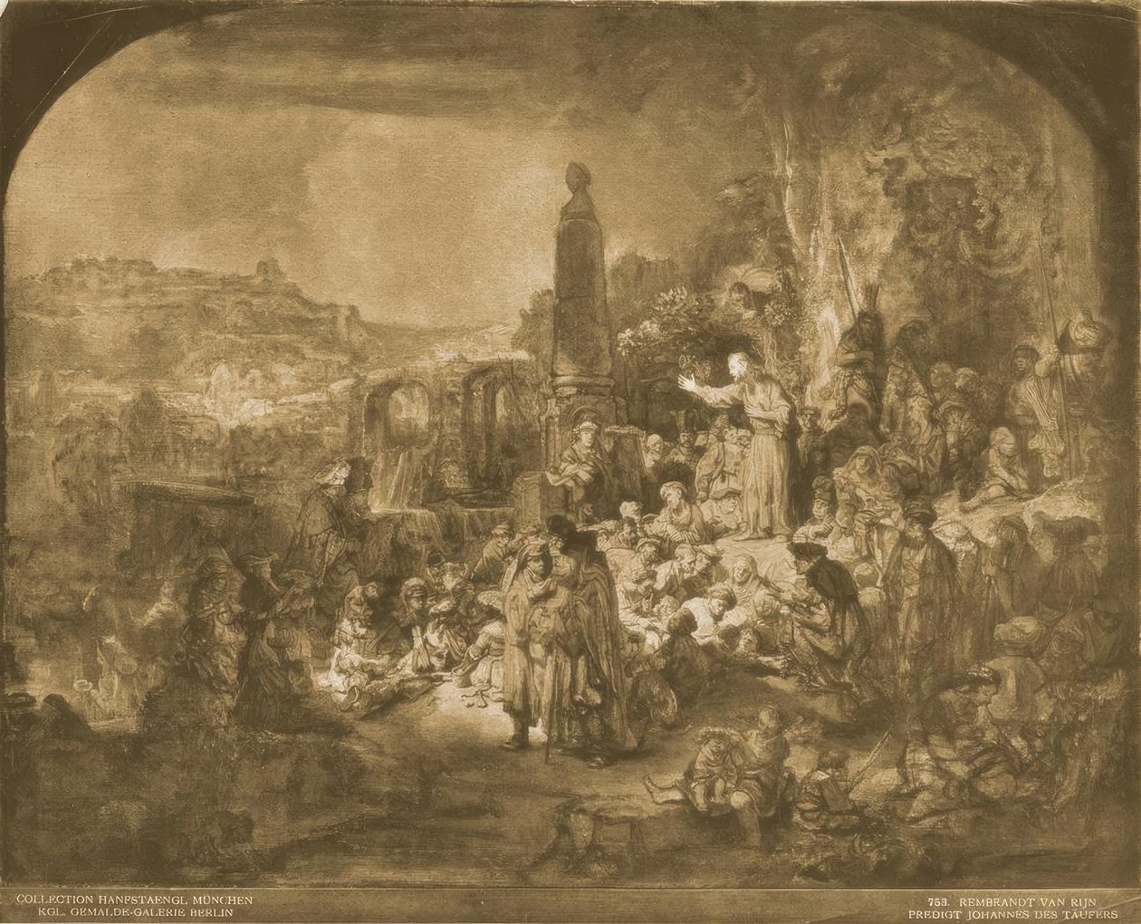 A homilia de João Batista de Rembrandt van Rijn