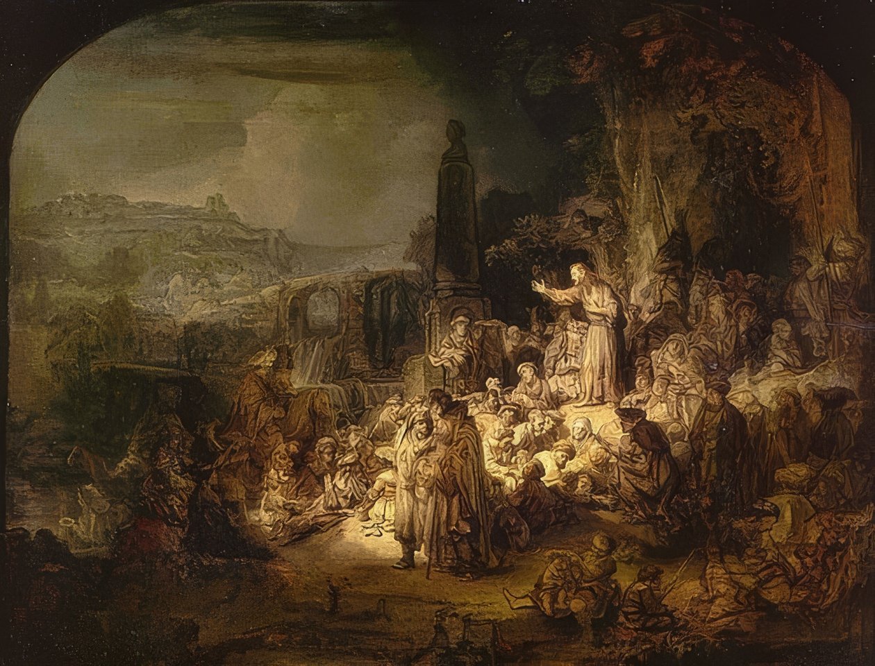 O sermão de João Batista. 1634-35 de Rembrandt van Rijn