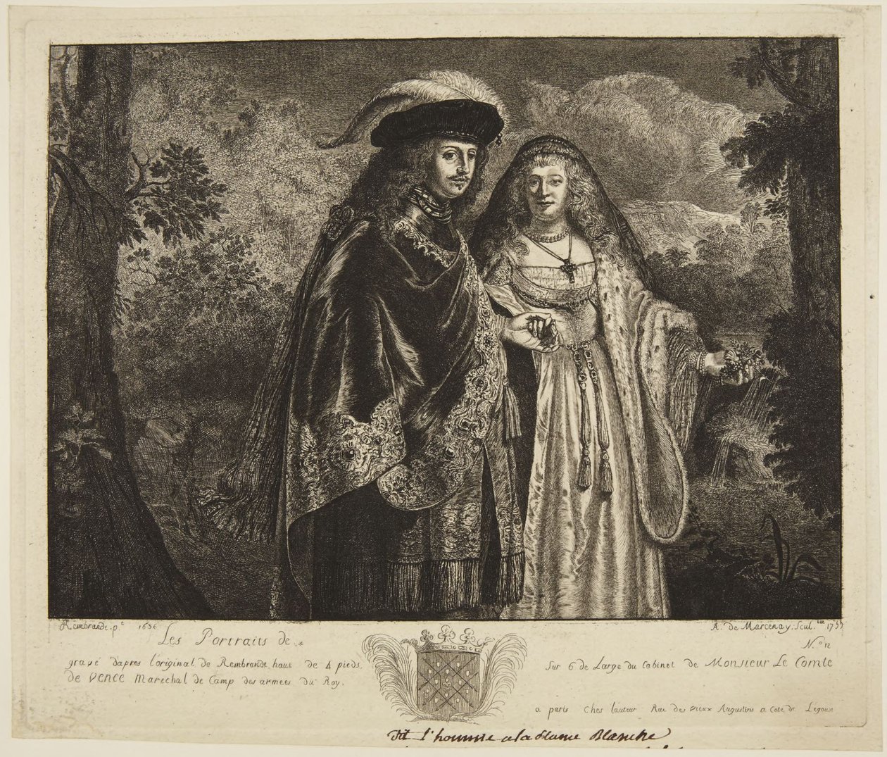 Conhecido como "O homem da pena branca" de Rembrandt van Rijn