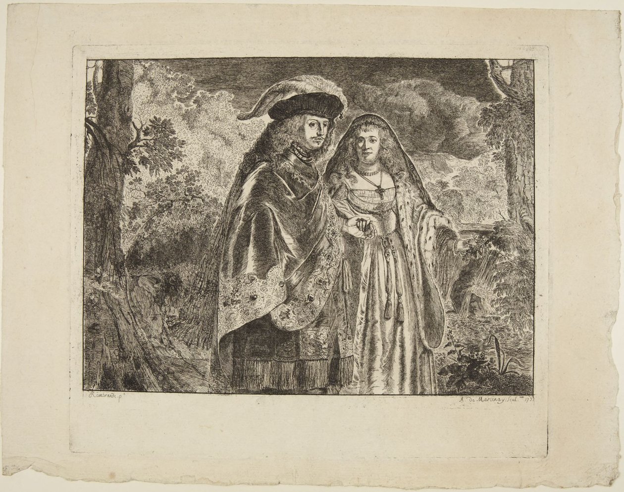O homem da pena branca de Rembrandt van Rijn