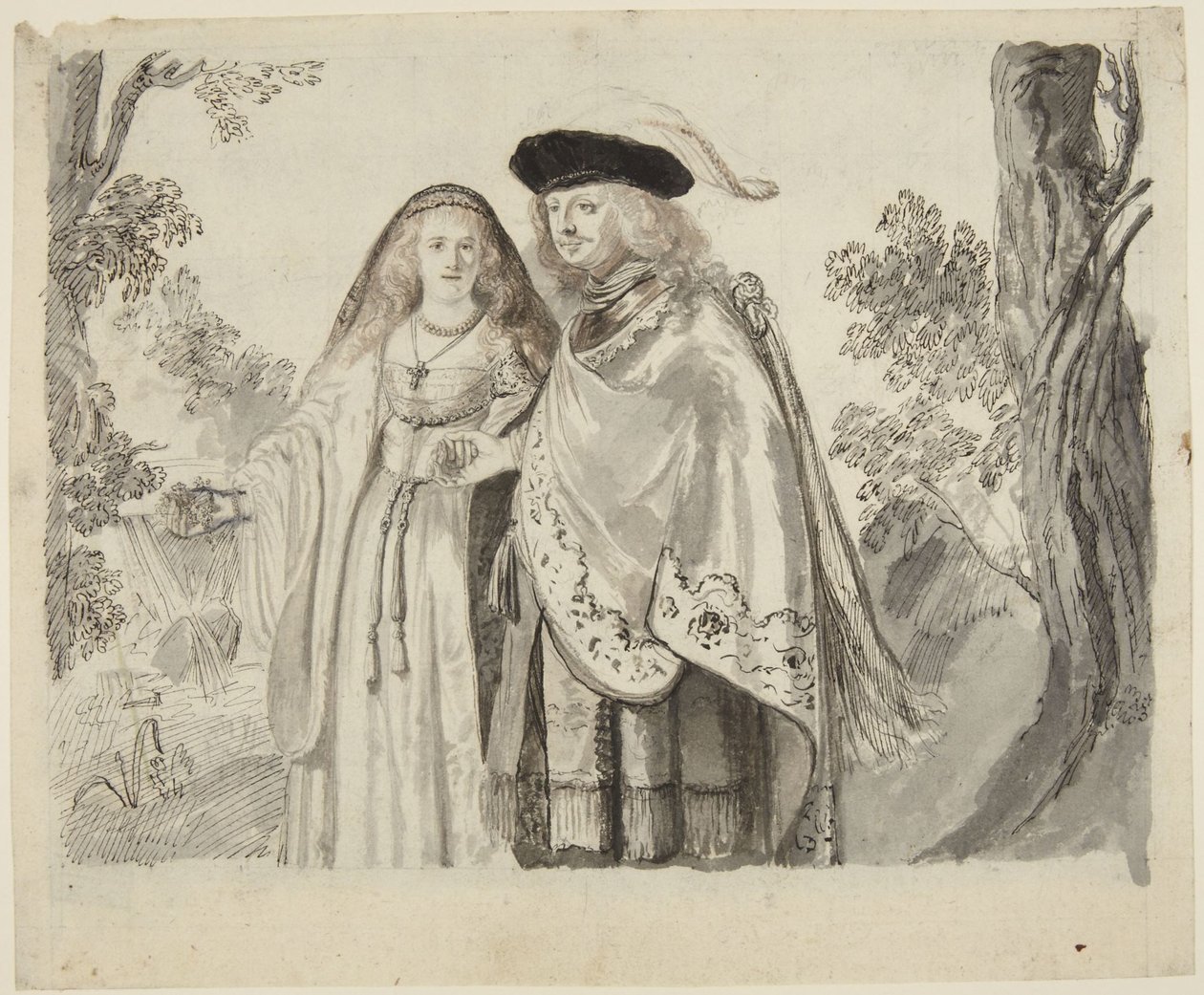 O homem da pena branca de Rembrandt van Rijn